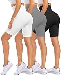 we fleece 3 Pack Biker Shorts for Women-8"/5" High Waisted Workout Running Athletic Yoga Gym Womens Short Pants