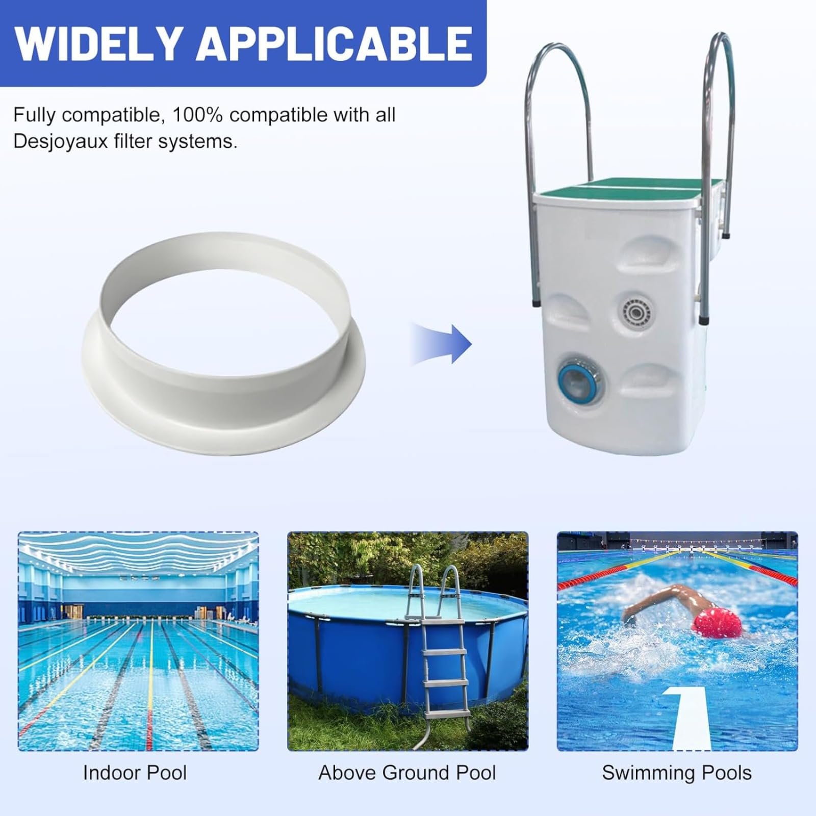 Anelli Sostegno Per Filtro Desjoyaux - Coppia Interno/Esterno In ABS - Foto 6