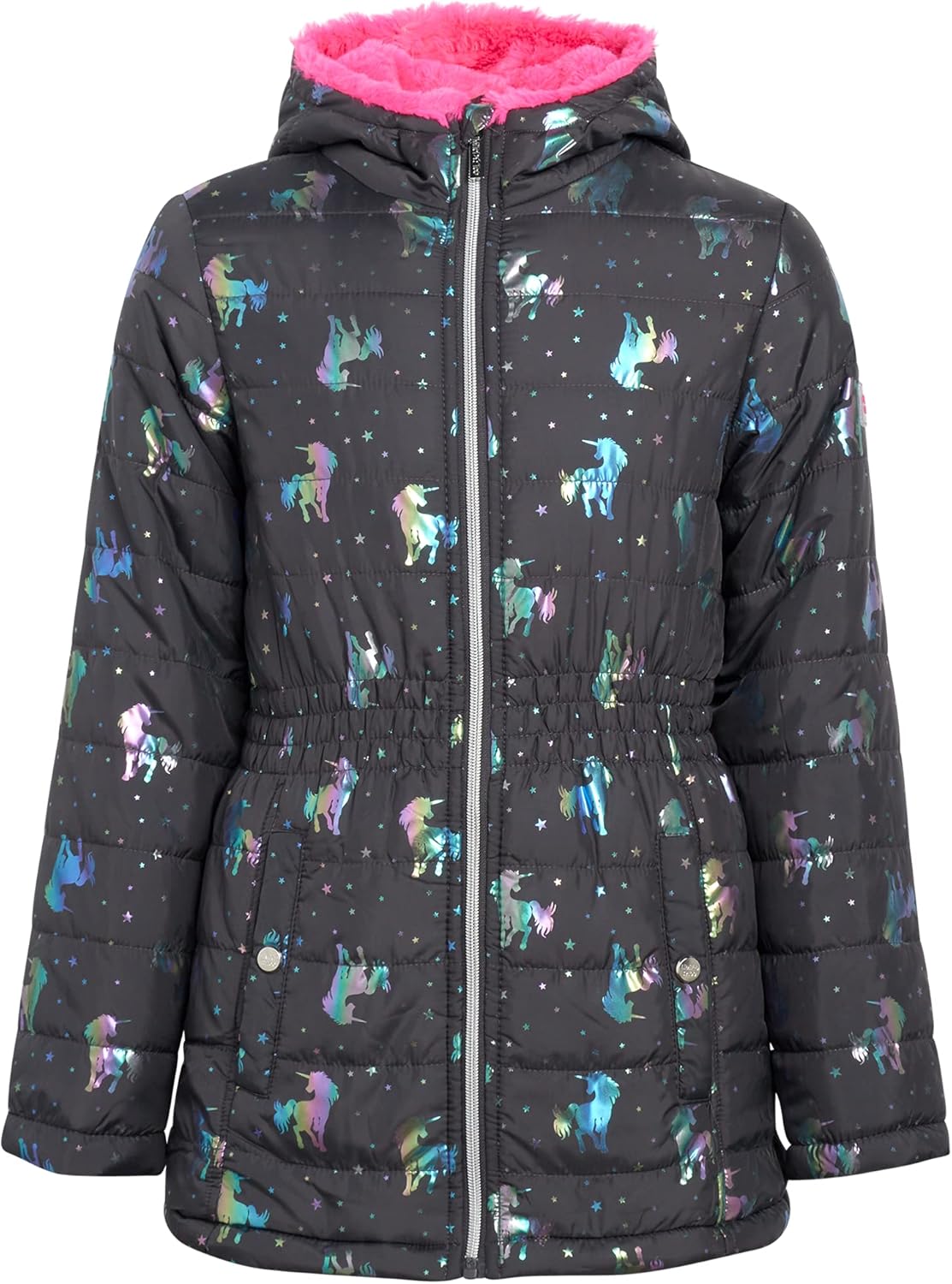 Limited Too Girl's Midweight Coat - Faux Fur Sherpa Lined Anorak Jacket (Size: 7-16): Clothing, Shoes & Jewelry