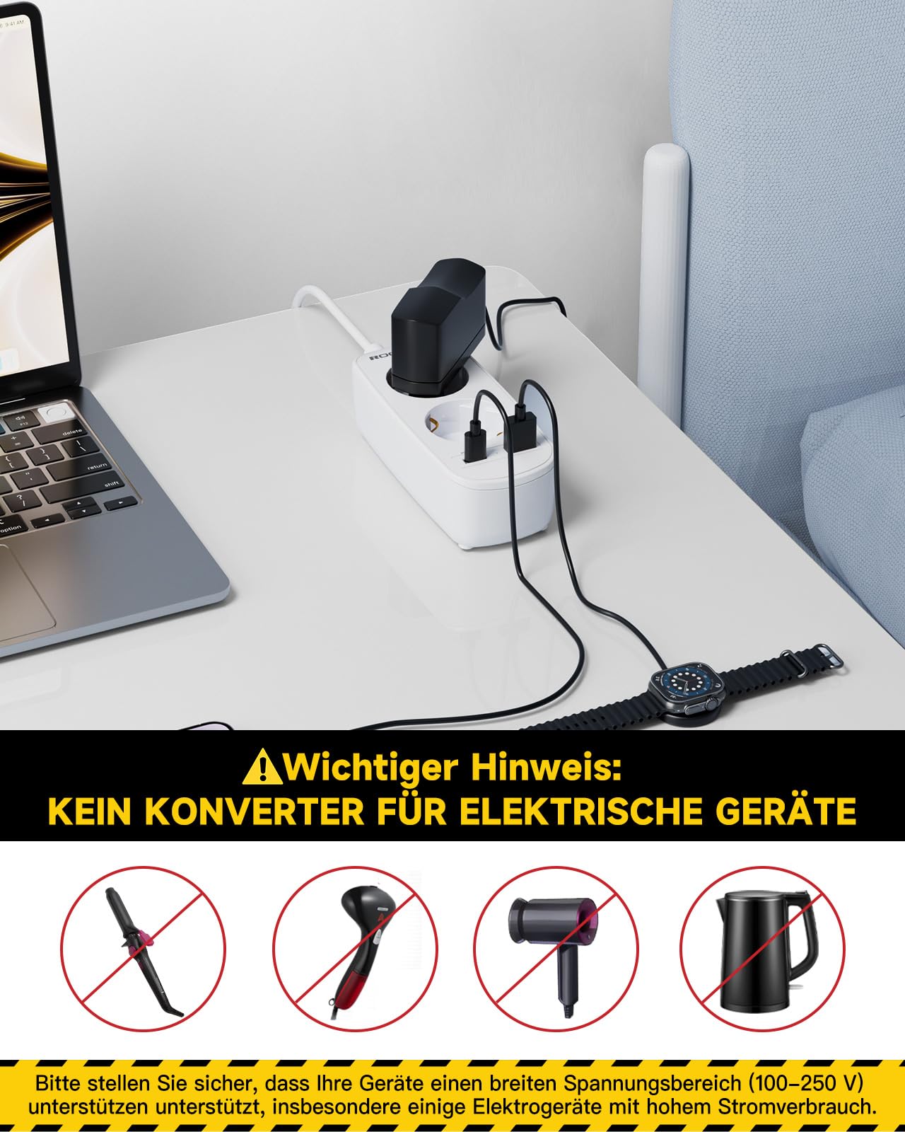 meta-ant Adattatore da viaggio Brasile, 7 in 1, tipo N