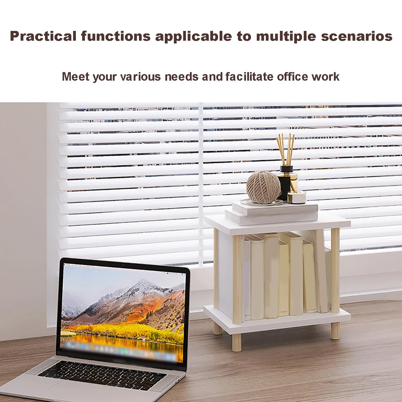 Support de Rangement Wi-FI Multicouche en Bois Massif, Support de routeur Blanc crème, décodeur Multicouche épais et Stable