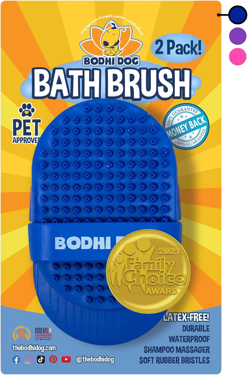 Bodhi Dog New Grooming Pet Shampoo Brush Soothing Massage Rubber