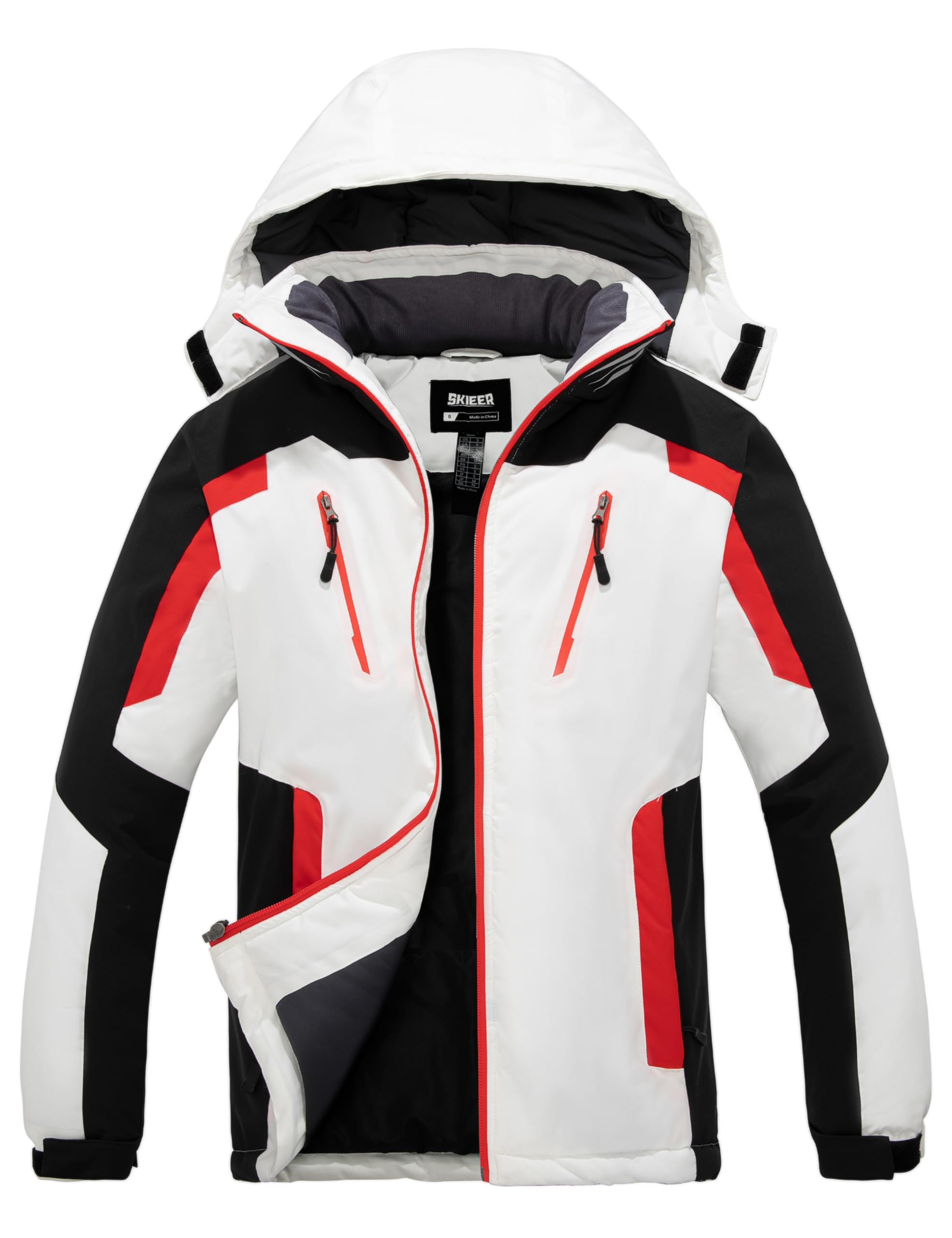 Skieer Men's Waterproof Ski Jacket Winter Snow Coat Windproof Snowboarding Jackets Warm Raincoat