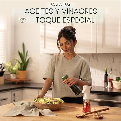 Miniatura 5 de FLAIROSOL OLIVIA Vaporizador de aceite de oliva para cocinar, vaporizador de aceite de oliva de vidrio de 200ml, vaporización continua de cocina con