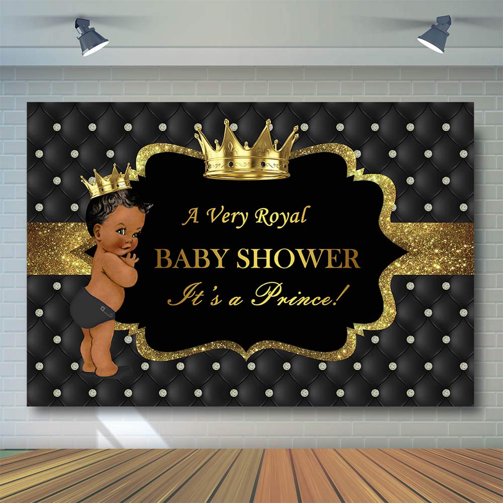 black prince baby shower decorations
