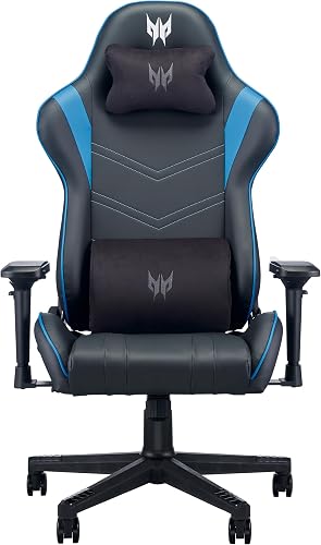 Predator Gaming Chair, Chaise Gaming, Chaise Bureau, Coussin Lombaire, Appui-têt