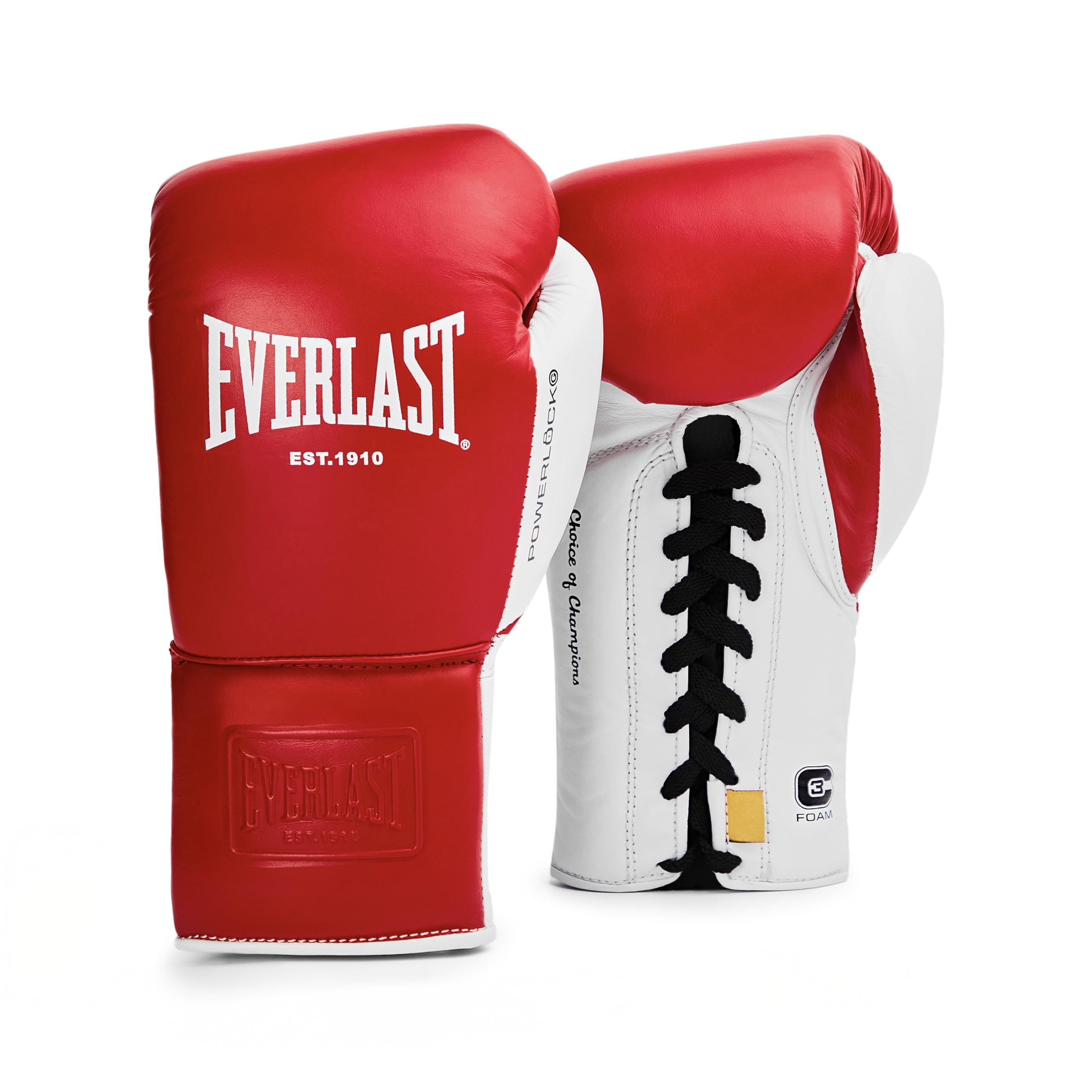 Everlast Powerlock OG Pro Fight Boxing Gloves for Bags & Competition, Advanced Foam, Ergonomic Grip - Authentic Everlast