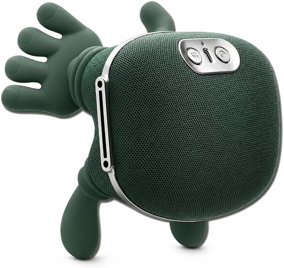 Massageador Elétrico Mãozinha com Aquecimento Recarregável USB, Portátil para Pescoço, Ombros, Costas e Lombar, Intensidade Ajustável, Verde, Uso em Casa e Trabalho