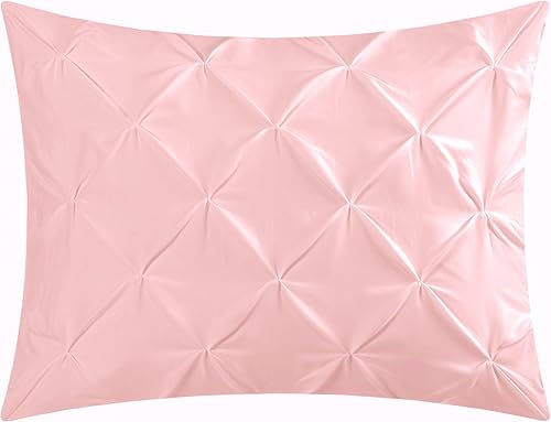 Miniatura 4 de EVOLIVE - Juego de 4 piezas, plisado, juego de edredón alternativo con pompón, Poliéster & Mezcla de poliéster, Crema, gemelo