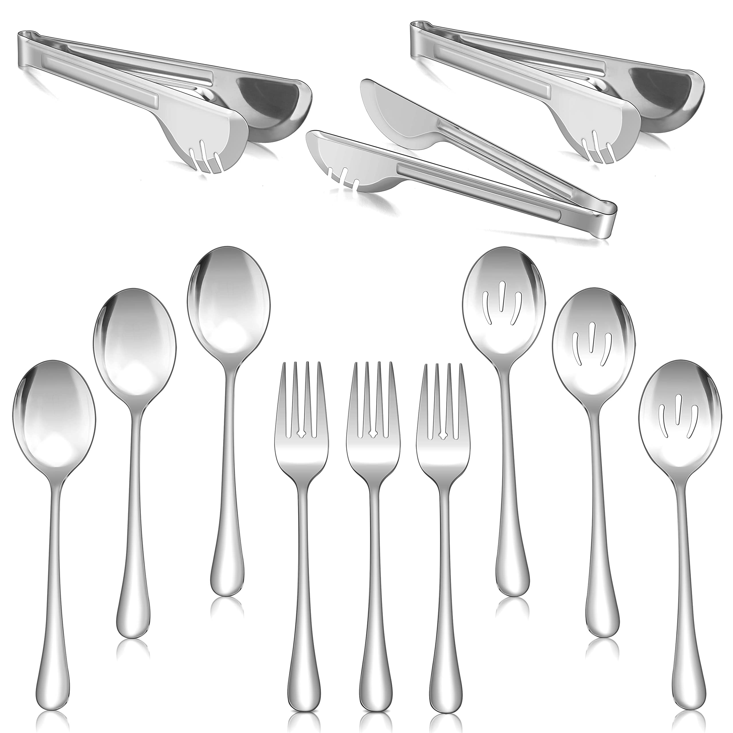 Amazon.com | Herogo 12 Pieces Stainless Steel Serving Utensils Set
