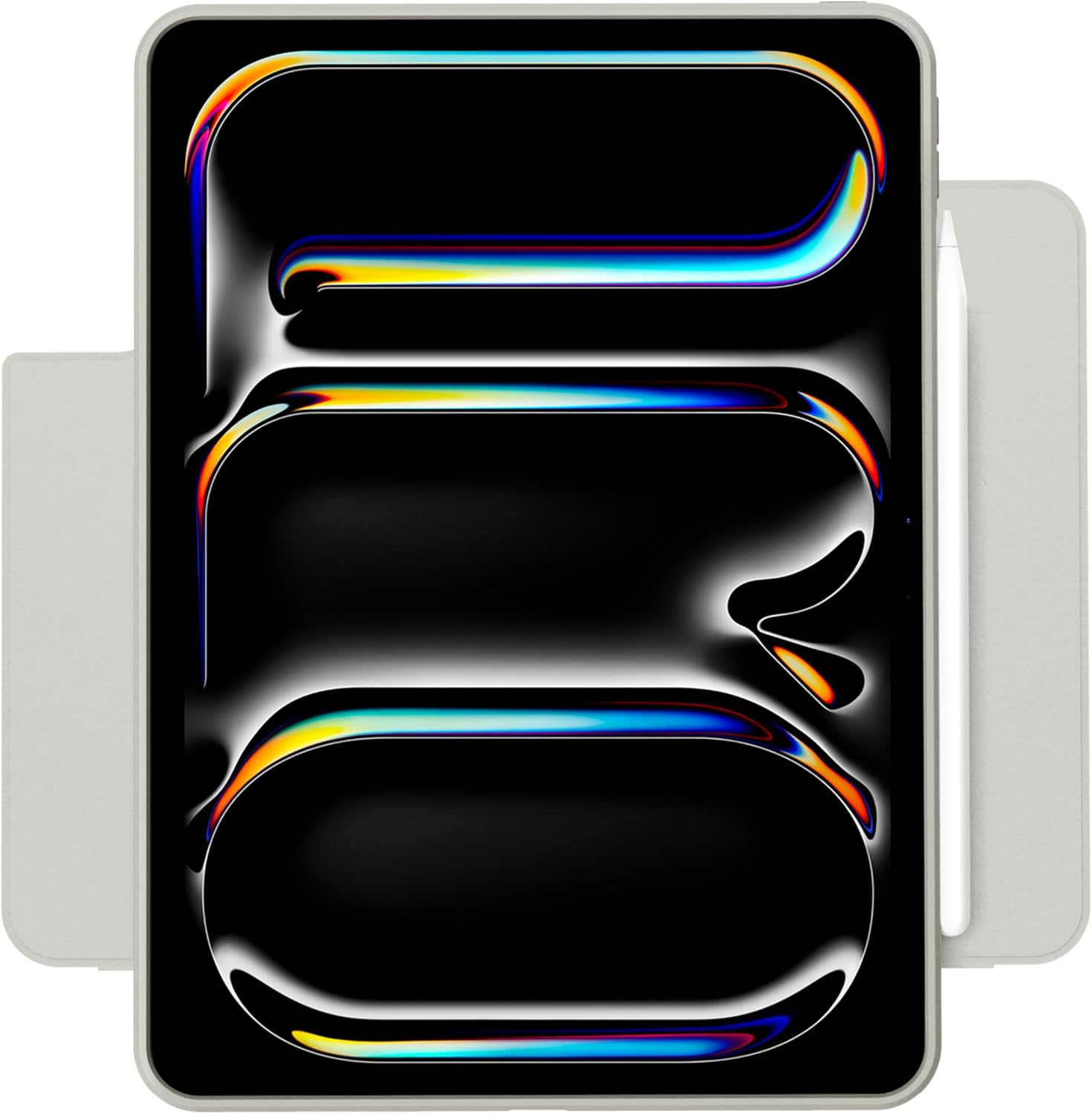 Spigen for iPad Pro 13 inch Case M5/M4 (2025-2024) with Detachable Magnetic Cover, Air Skin Pro OneTap Transparent Back with Magnet and Pencil Holder, Gray - Image 5