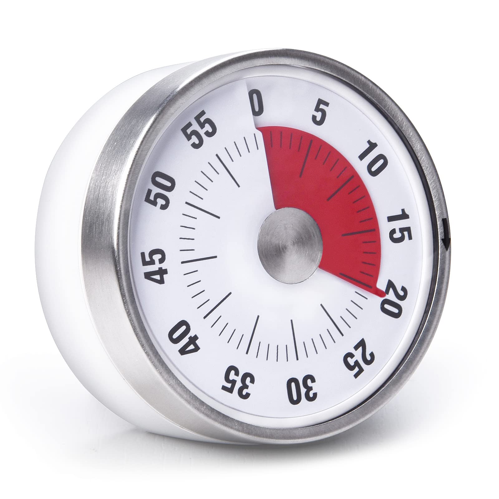 Magnetic Kitchen Timer Clock Cooking Countdown Cadrim Mechincal Visual Analog Timer Cooking Loud Alarm Clock Timer Magnetic Back Stand Hanging Hole Timers Stainless Steel No Battery Bathroom Classroom