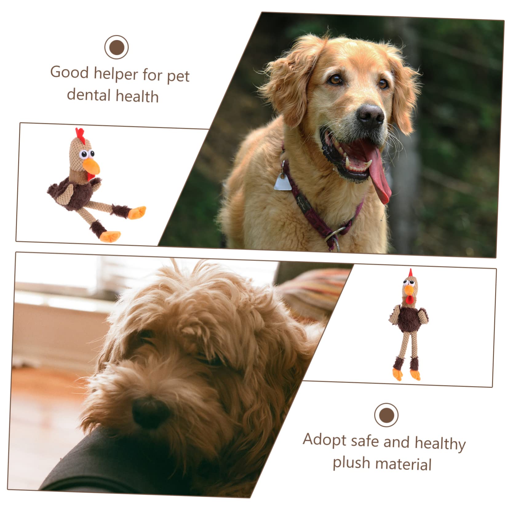 BESPORTBLE 3piezas Juguete Interactivo para Perros y Gatos Muñeco De De Peluche para Masticar y Limpiar Los Dientes Juguete para Mascotas Divertido y Saludable