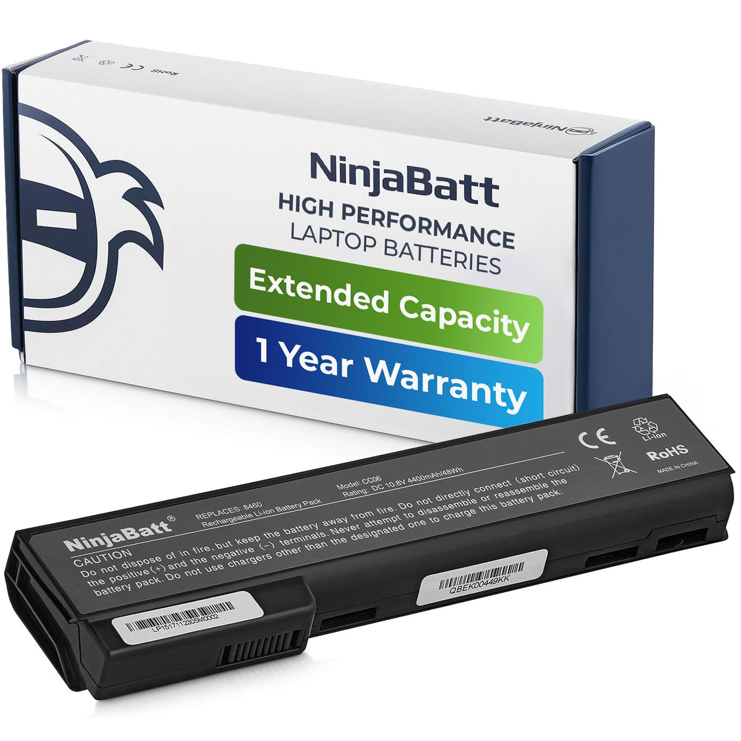 Amazon.com: NinjaBatt Battery for HP 8460P 628668-001 8470P 8570P