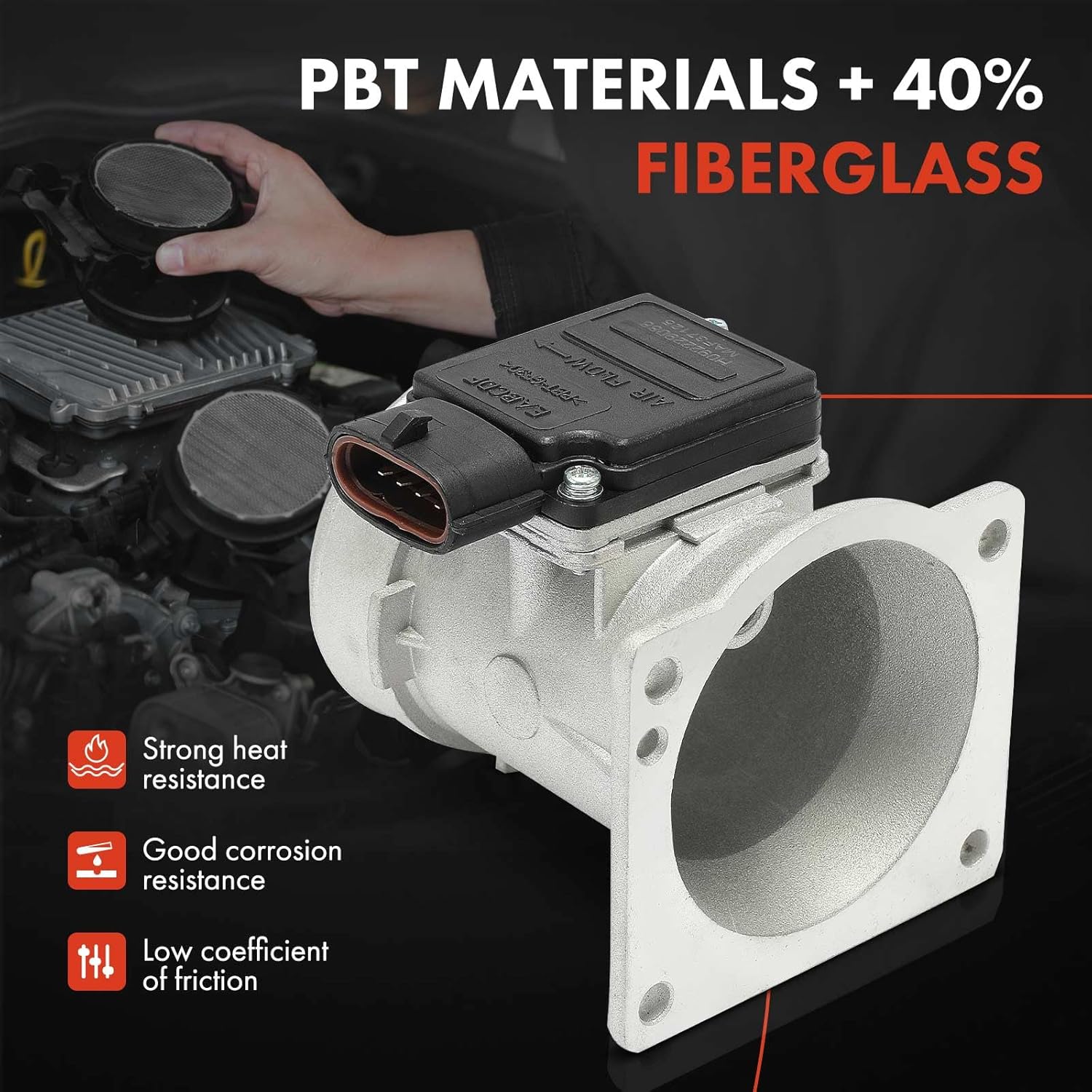 A-Premium Mass Air Flow Sensor Meter Assembly W/ 4Pins [1.9 2.3 3.0L] Compatible with Ford Escort/Taurus 1994-1995, Ranger 1993-1995 & Mazda B3000/B2300 1994 & Mercury Sable/Tracer 1994-1995