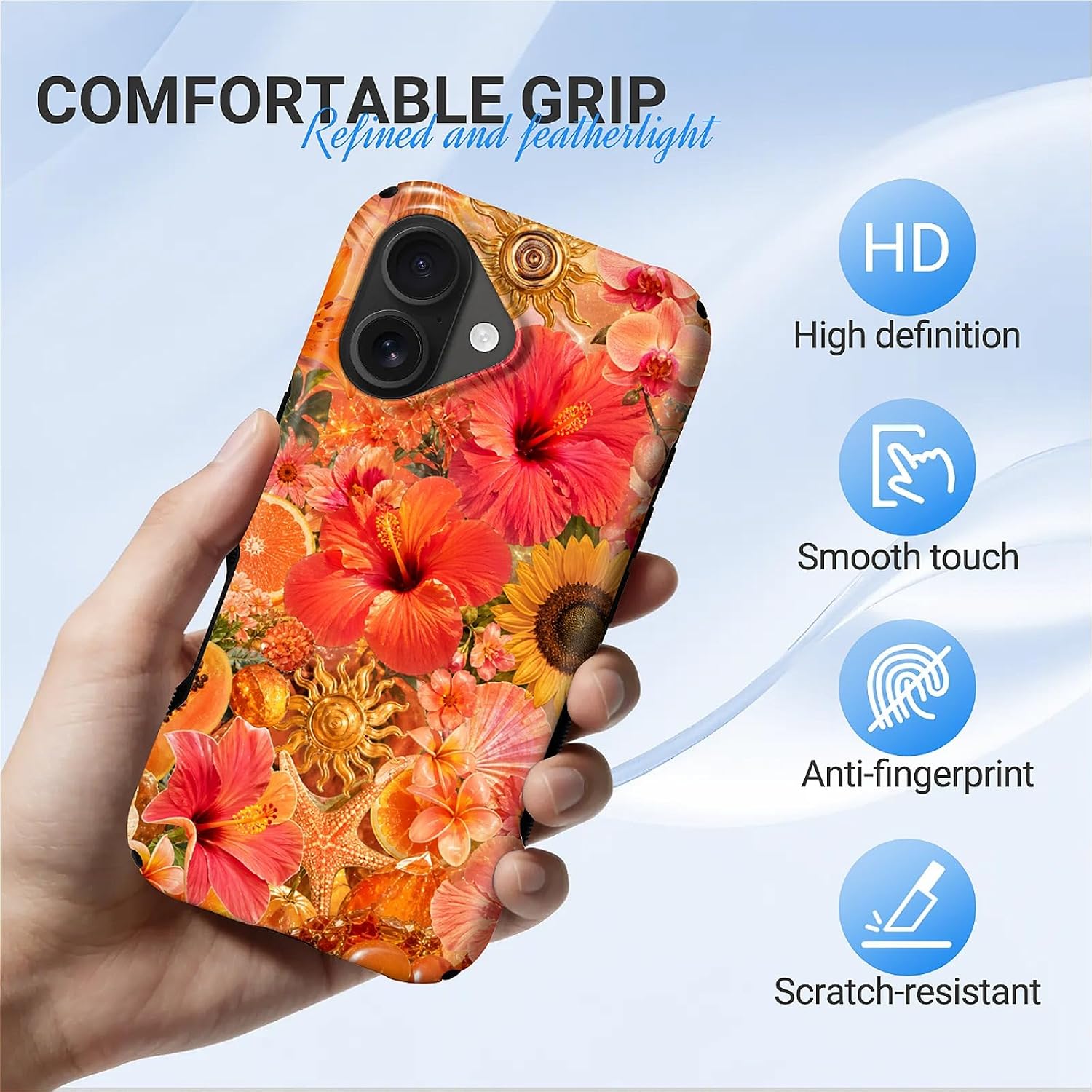 Magnetic Case for iPhone 17, Compatible with Magsafe Upgrade,PC Hard Shell & Silicone Inner Bumper, Anti-Scratch Full-Body Cover Shockproof Slim Design - Summer Beach Party Collage image 5