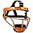 Dinictis Softball Face Mask, Lightweight, Comfortable, with Wide Field Vision, Durable and Safe Face Guards, Premium Protective Softball Fielder\'s Mask-Vibrant Orange-Child(S)