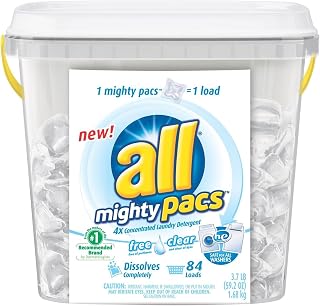 all Mighty Pacs Free & Clear HE - 84 Loads