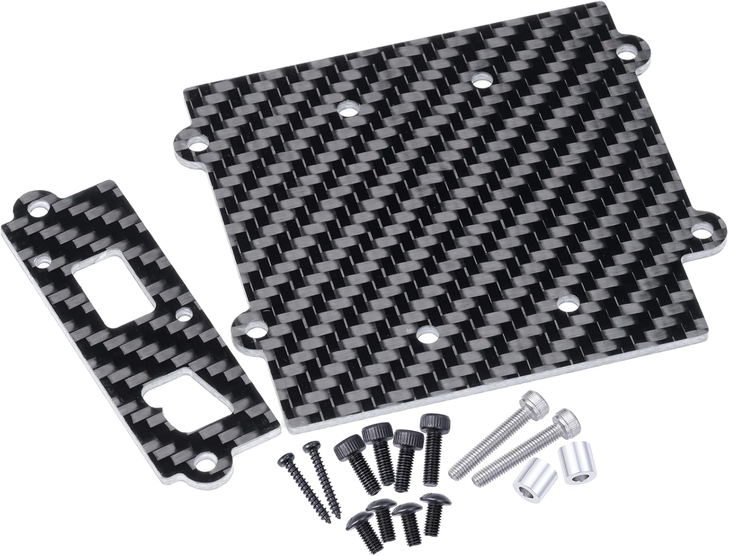 RC Car Carbon Fiber Battery ESC Mount Plate ESC Relocation Bracket RC ESC Mounting Plate Holder Compatible with Traxxa XRT 1/6 8S 4WD RC Monster Truck Car Upgrades