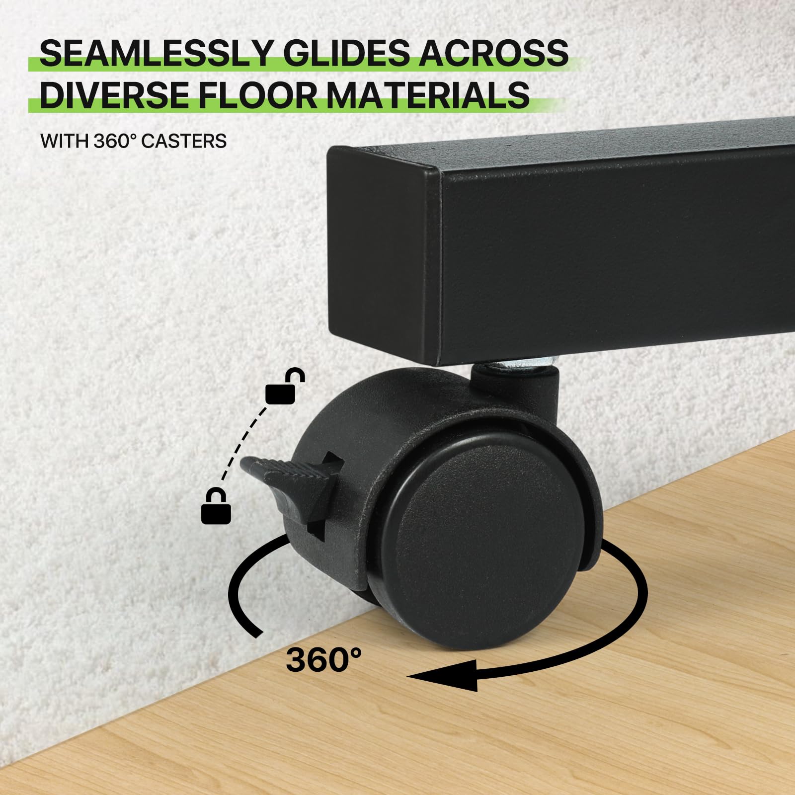 Magshion Standing Desk with Wheels Height Adjustment from 28 to 46 Sit to Stand Up Mobile Computer Desk — view 9