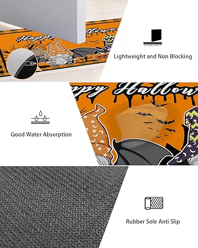 Miniatura 3 de Tapete de baño de Halloween para bañera, antideslizante, de secado rápido y absorbente, de tierra de diatomeas, tapete de cocina, tapete de cocina,