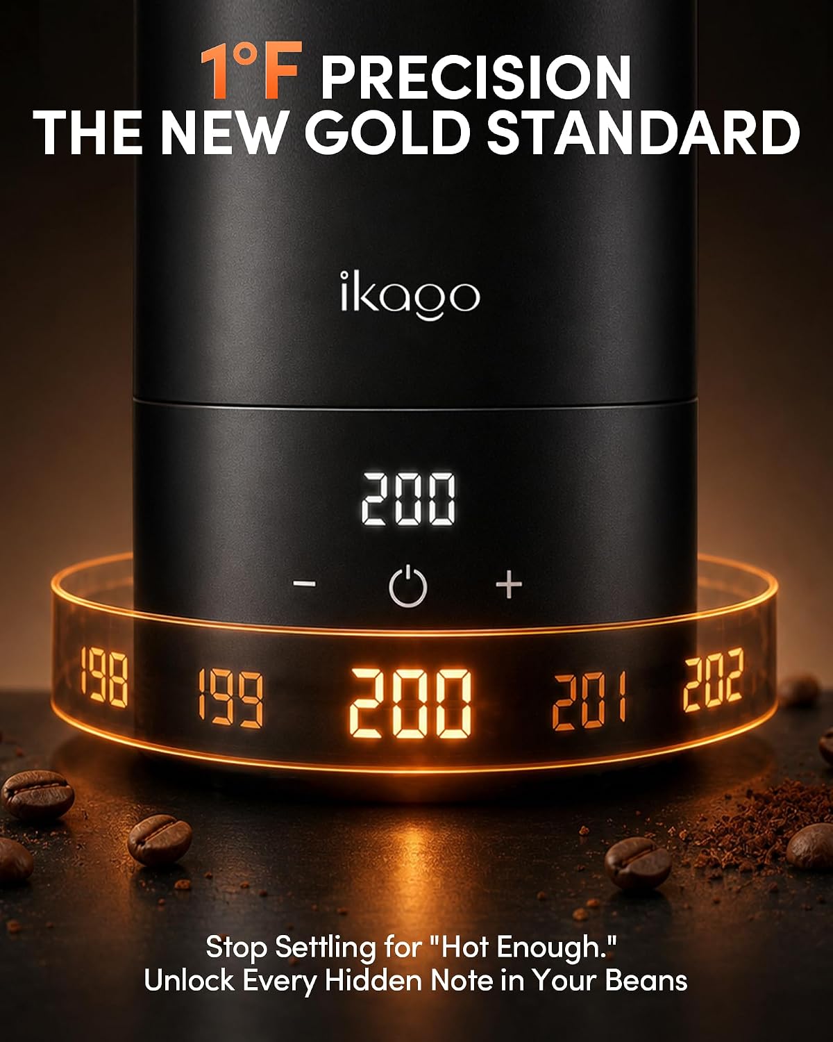 Portable Electric Kettle, 450ml Fast Boiling Travel Tea Kettle, 350W | 316 Stainless Steel, UL Certificated, Precise Temp Control LED Display, Anti-Scald Steam Tech, Perfect for Travel & Business thumbnail