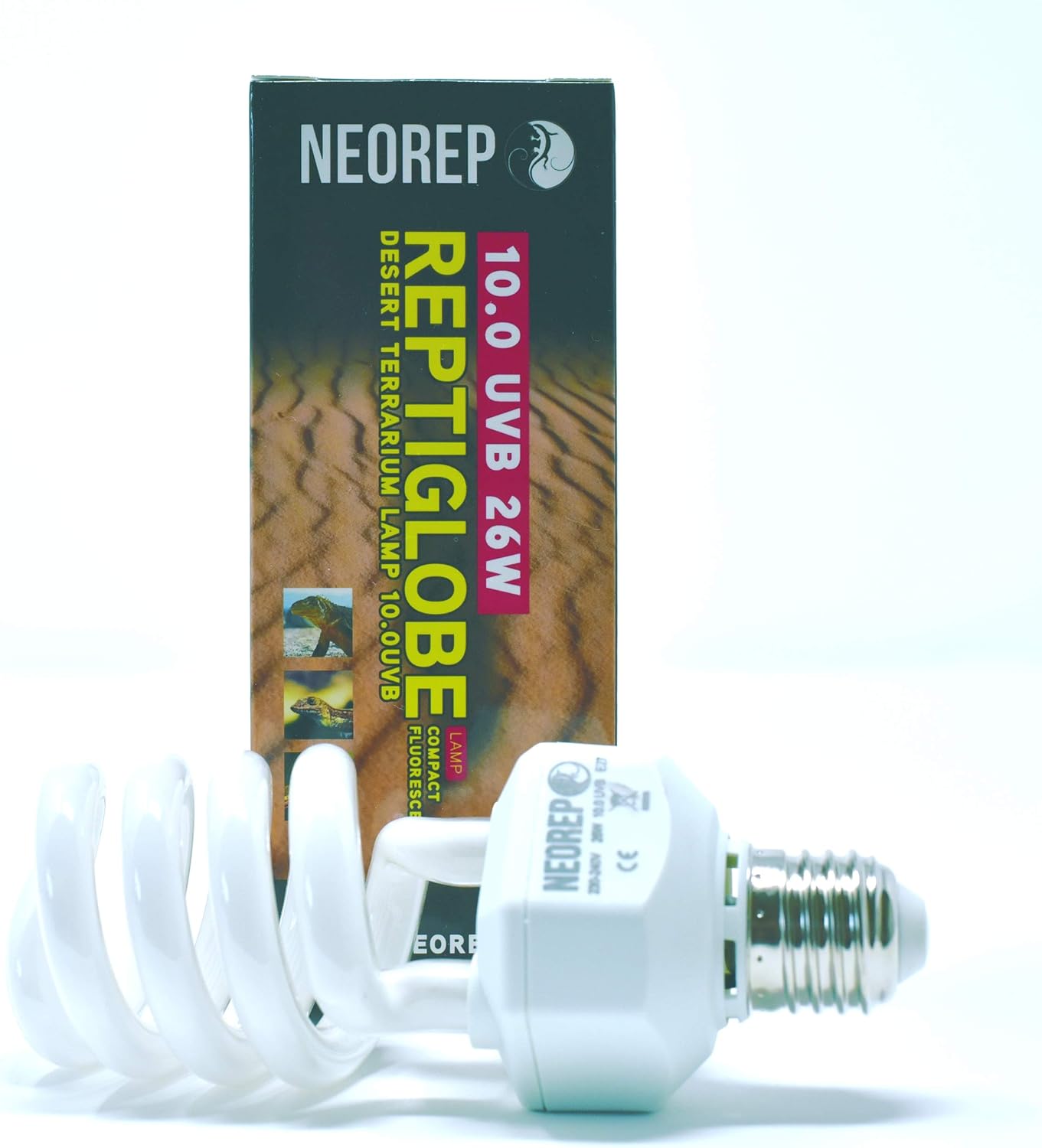 Reptile Compact Fluorescent Vivarium Lamp Light 10.0 UVB 26W ES Screw