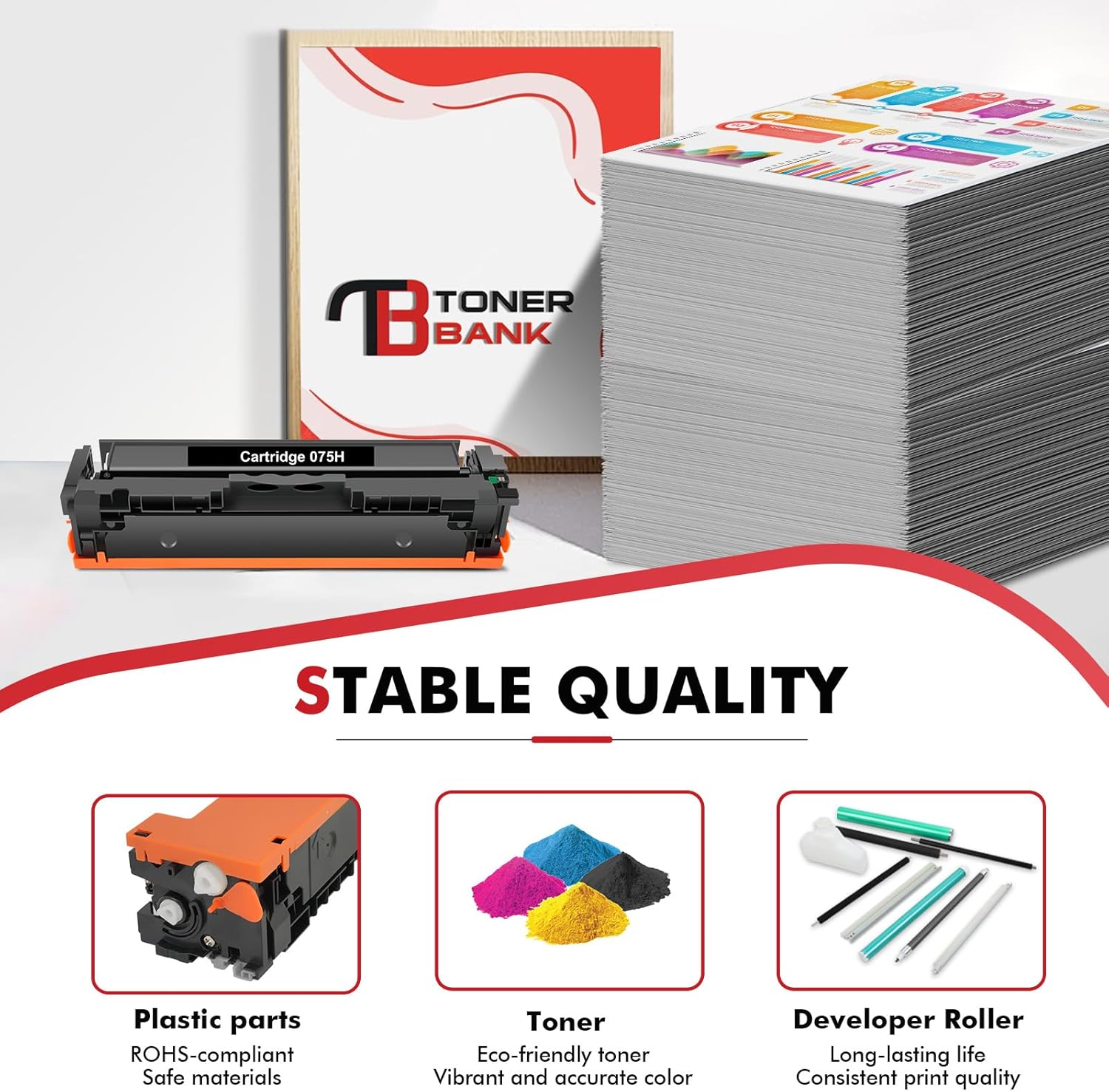 075H 075 Toner Cartridge Set MF665CDW LBP646Cdw MF663CDW Compatible for Canon Color ImageCLASS MF660c MF662Cdw LBP647Cdw MF660 LBP640c LBP640 Printer Ink High Yield 4 Pack (Black Cyan Yellow Magenta)