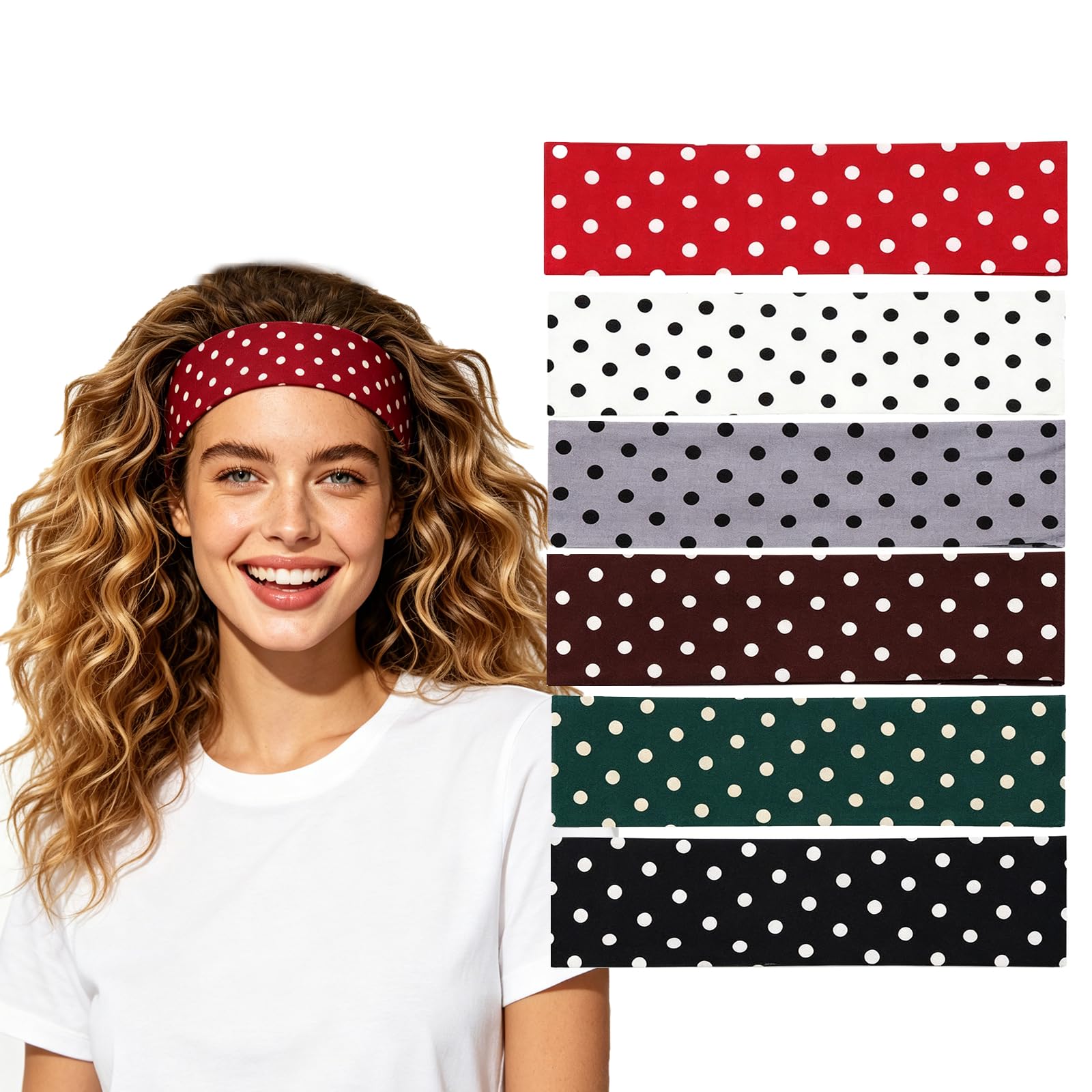 6 PCS SET Vintage Style Hairband, Hairband for Woman, Comfortable Hair Management for Sports and Parties, 7x21 cm Dimensions-image-21
