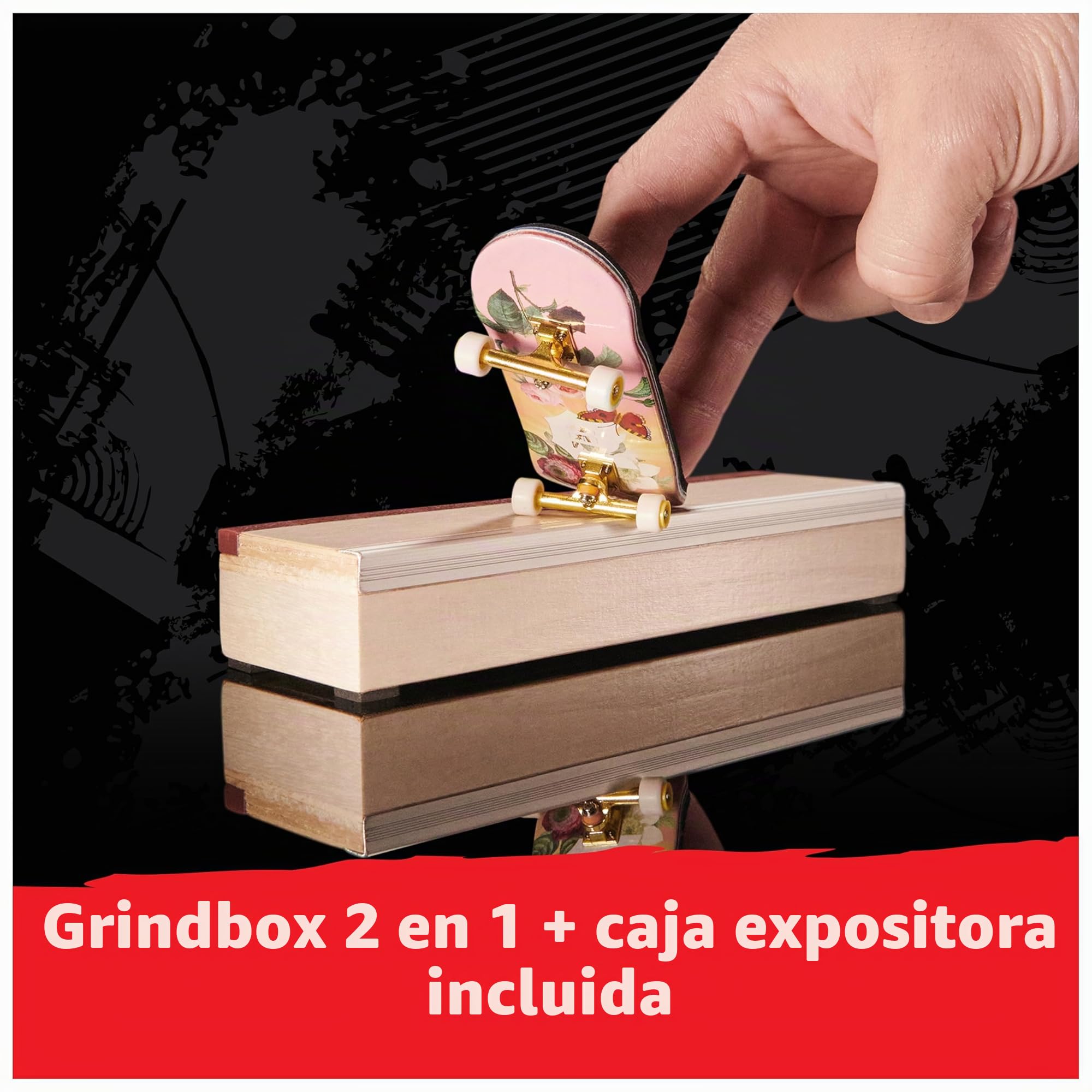 Tech Deck, Primitive Pro Series - Tabla de Dedos con Pantalla de Almacenamiento, diseñada para Profesionales; Mini patinetas auténticas, Juguetes para niños a Partir de 6 años