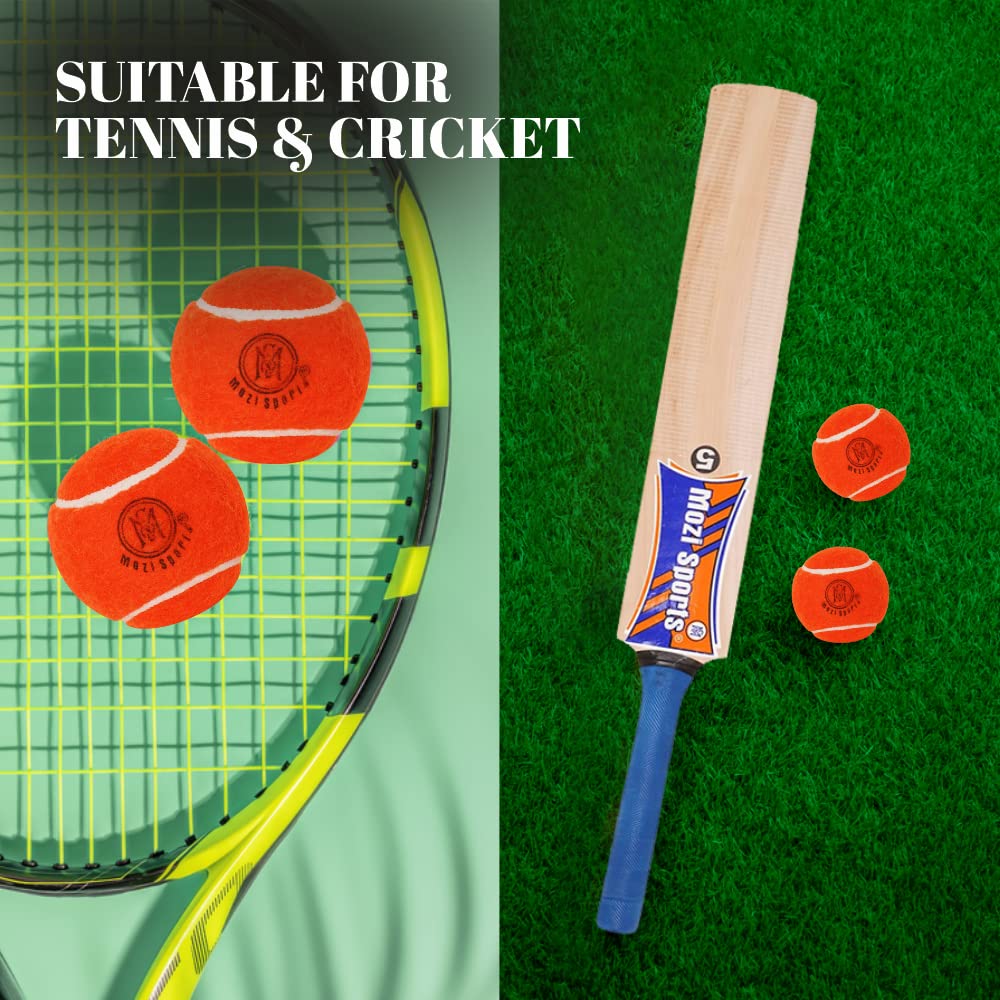 Mozi Sports Cricket Tennis Balls- Heavy Rubber Tennis Balls for Cricket Ideal for Training Skills Development, Cricket Play - Image 2