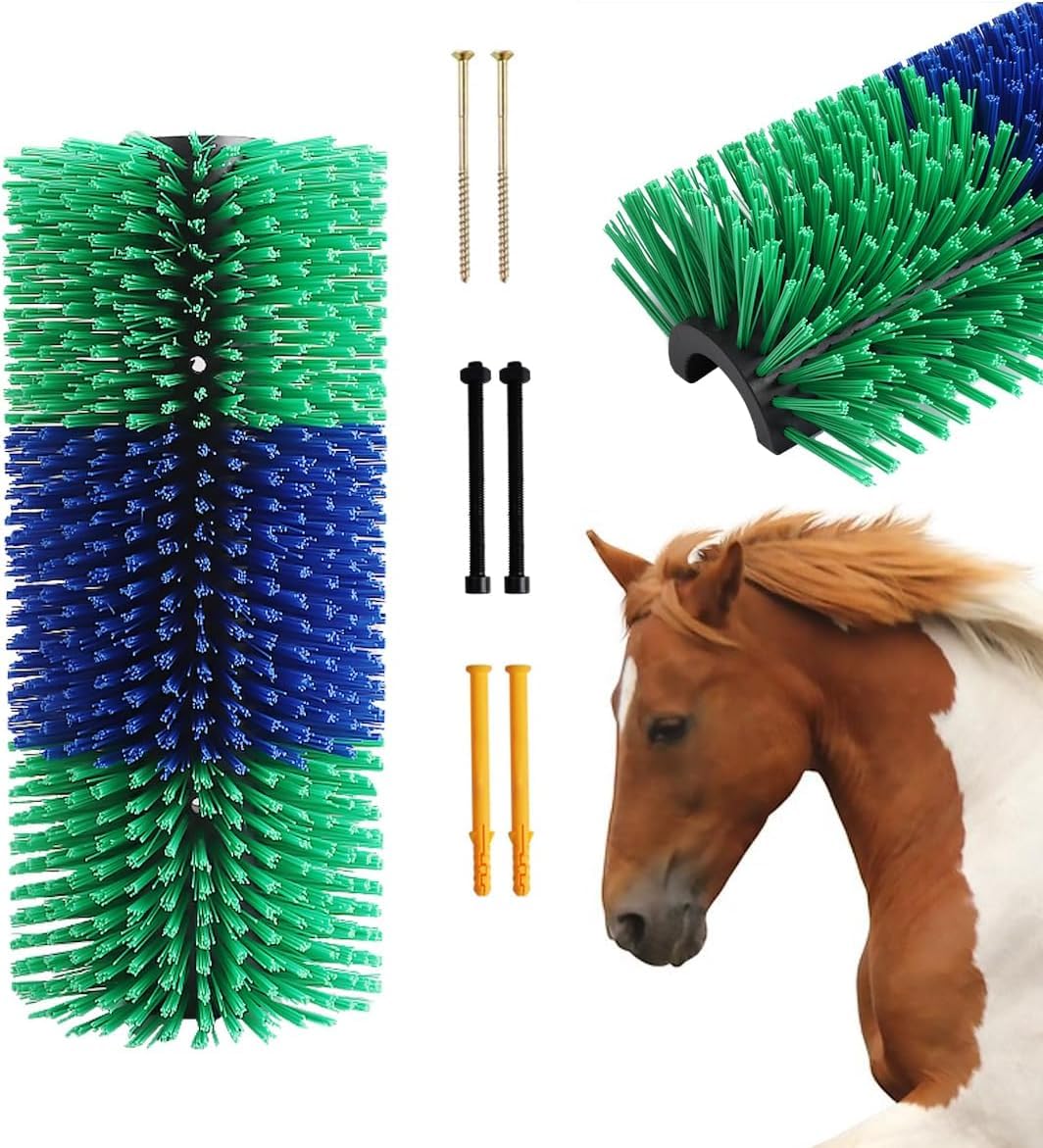 Raspador universal para caballos, ganado: cepillo de masaje para animales de cría, cabra, vaca, oveja, cerdo, alivio de rasguños de espalda