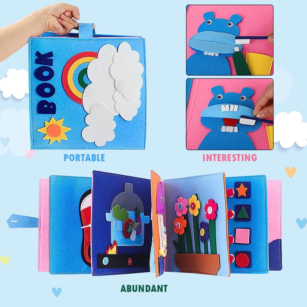 FCXVXCL Quiet Book Ab 1-5 Jahre - Montessori Activity Buch Für Kinder