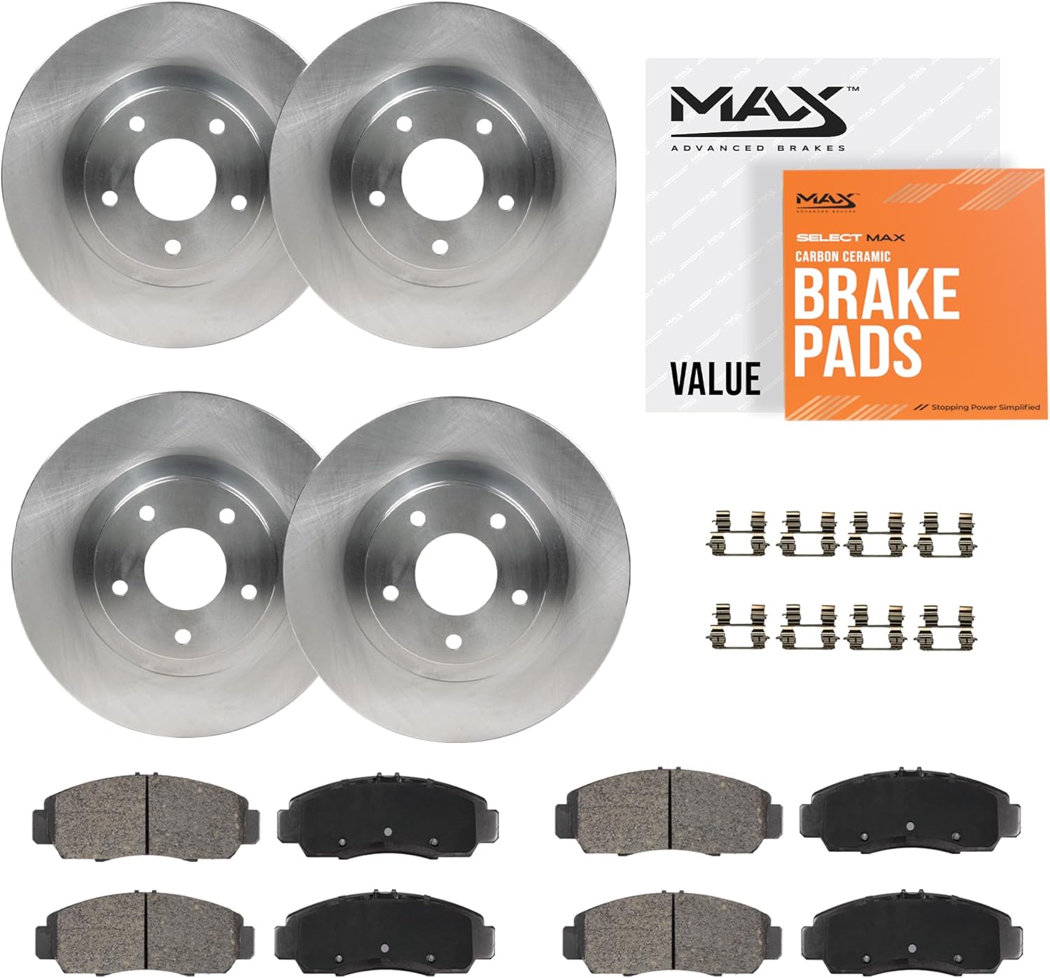 MAX Advanced Brakes ValueMAX Front and Rear Brake Kit for Toyota Camry (2012–2017)