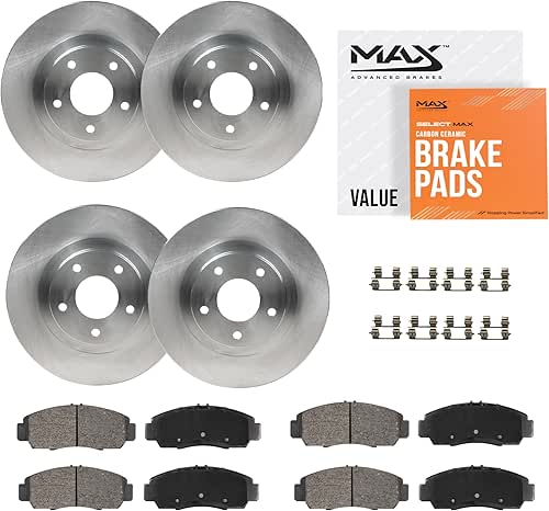 Max Advanced Brakes Front & Rear Brake Kit Compatible With