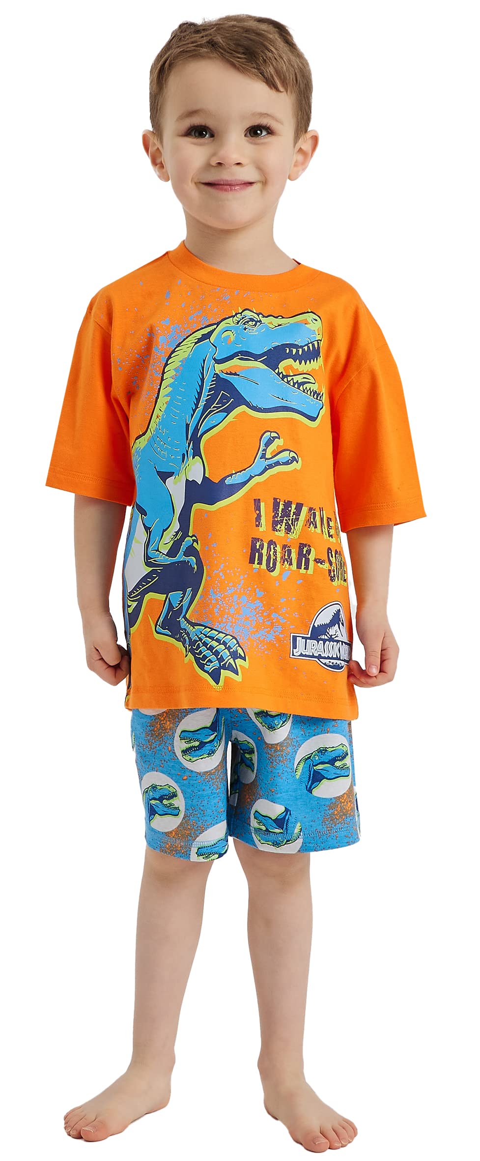 Jurassic World Boys Dinosaur Short Pyjamas Nightwear (Jurassic - Shorty, 2-3 Years)