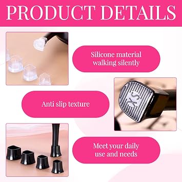 20 PCS High Heel Protectors - 5 Sizes Anti-Slip Stiletto Stoppers for Women - Noise Reducing Heel Caps for Wedding, Grass & Outdoor Events(Black/Transparent)
