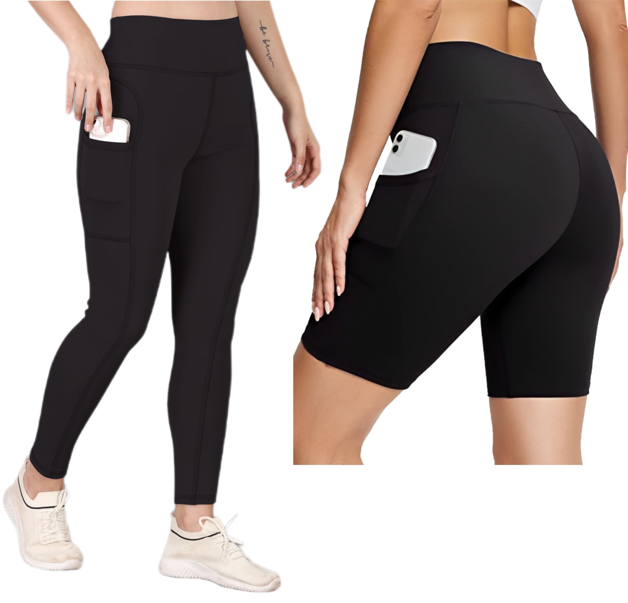 kashikay creation Women’s Polyester Blend Stretchable Combo Shorts and Leggings with High Waist Slim Fit Jogger Style and Drawstring Closure Type | Activewear Tights | Gym Fitness Leggings | Pack of 2-picture-13