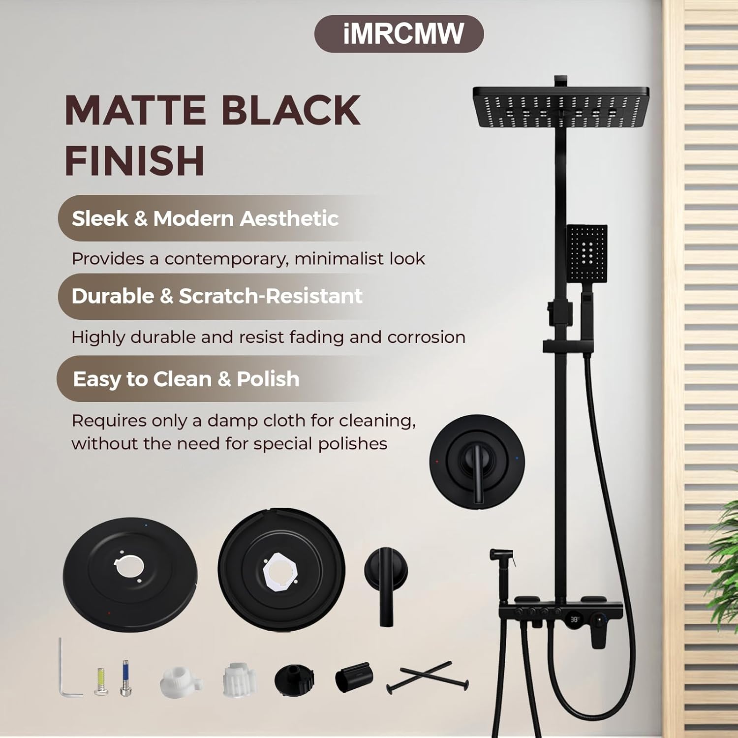 Replacement for Moen T2901BL Gibson Posi-Temp Shower Valve Trim Kit, Shower Handle Compatible with 2510 2520 2570 and 2590 Pressure Balanced Valve, Matte Black