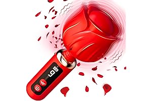 Rose Clitoral Vibrator Sex Toy - LED Display Mini Wand Massager for Couples