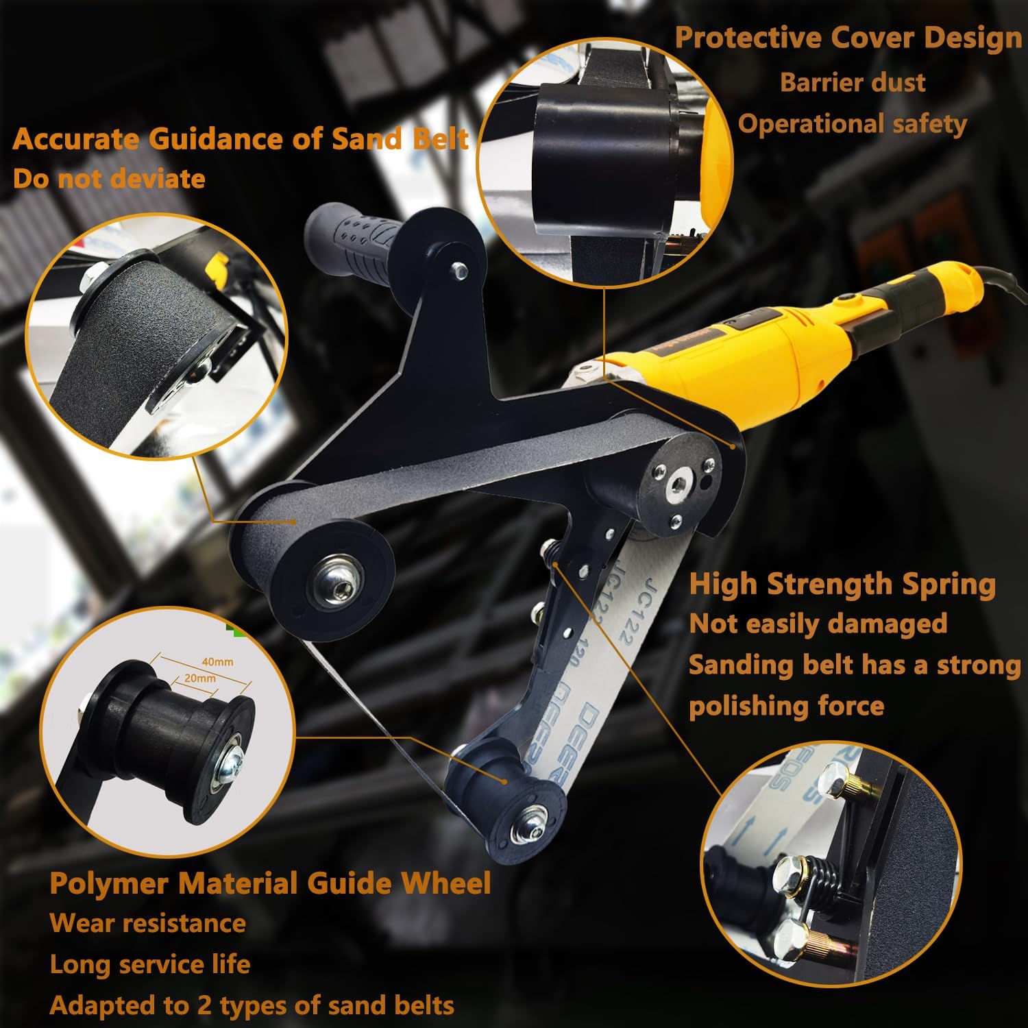 Pipe Tube Polisher Sander,1280W High-Power Industrial Grade Pipe Belt Sander with 6 Variable Speeds,Professional Polishing Tools for Grinding, Polishing,and Rust Removal.