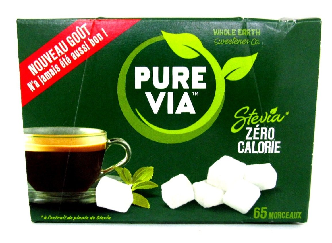 Stevia kostki cukrowe 65 sztuk 130 g zamiennik cukru bez kalorii Pure Via