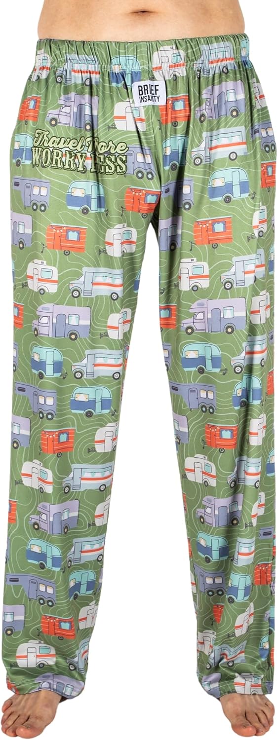 BRIEF INSANITY Lounge Pajama Pants - Comfy Lightweight Unisex Bottoms with Pockets - Soft Luxury Loungewear for Men & Women