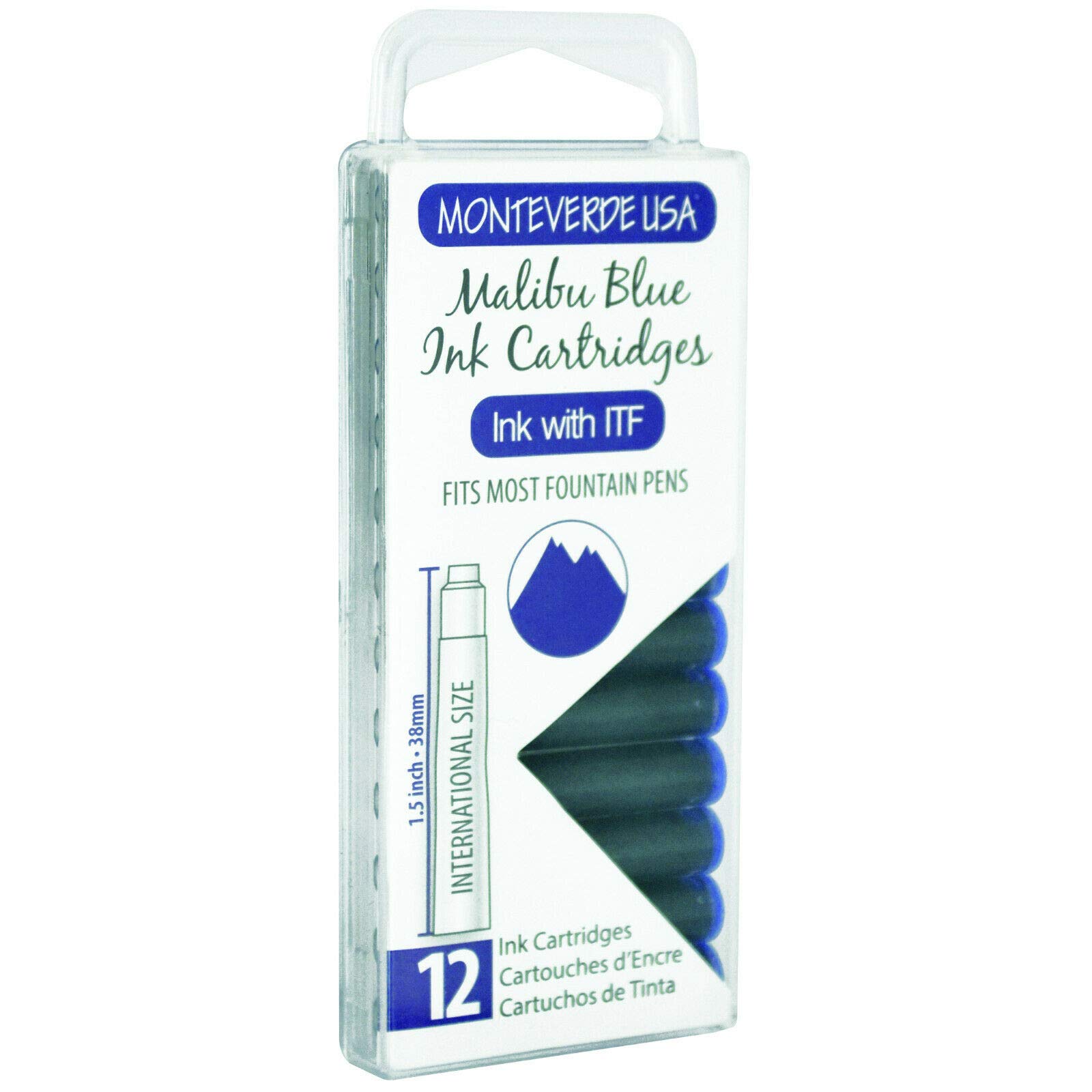 Monteverde G305MU 12 Standard-Tintenpatronen Malibu blau