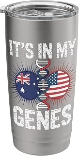 It's In My Genes American Australian USA Australia America Stainless Steel Insulated Tumbler