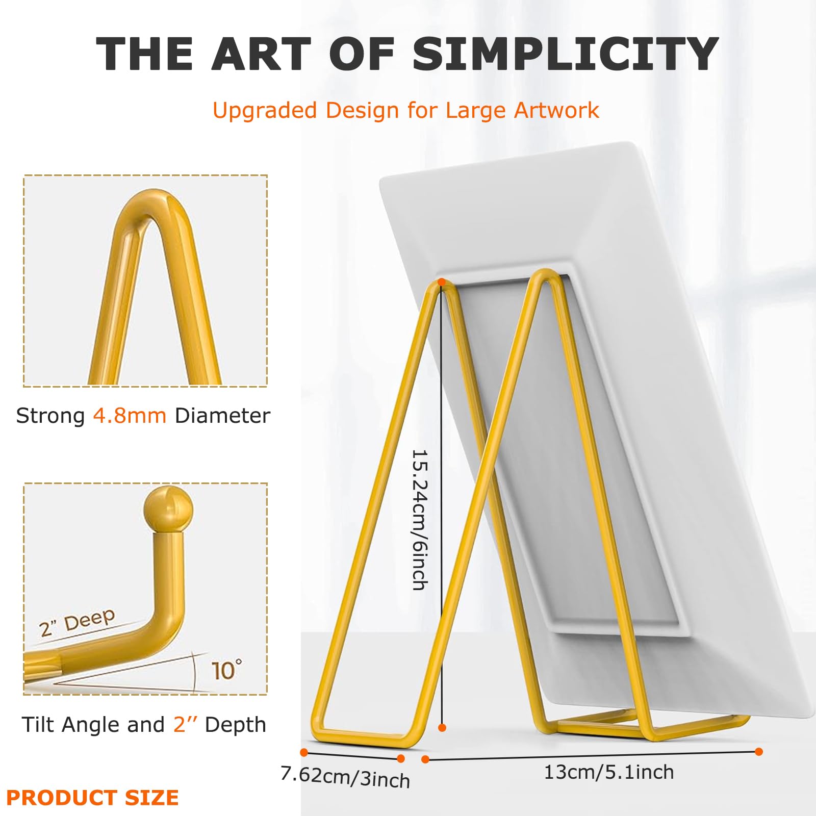 Mocoosy 4 Inch Plaat Stands voor Display - Zwart Ijzer Schildersezel Plaat Houder Display Stands Metalen Frame Houders voor Foto, Afbeeldingen, Decoratieve Plaat Schotel en Tafelblad Art 2 Pack Mocoosy 4 Inch Plaat Stands voor Display - Zwart Ijzer Schildersezel Plaat Houder Display Stands Metalen Frame Houders voor Foto, Afbeeldingen, Decoratieve Plaat Schotel en Tafelblad Art 2 Pack