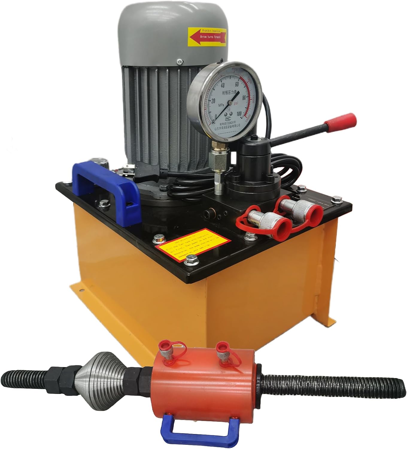 TECHTONGDA 100T Excavator Sleeve Pressing Machine 220V Crawler Pin Presses, Pressure Sleeve Range <150mm/5.91in for Pressing and Installing Crawler Machinery Equipment
