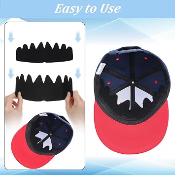 10 Pcs Hat Shaper Insert Hat Sweat Liner Reusable Baseball Cap Shape Liners for Men Women Washable Ball Cap Cardboard Insert Hats Reshaper Sweat Protection Baseball Caps Sweat Liner