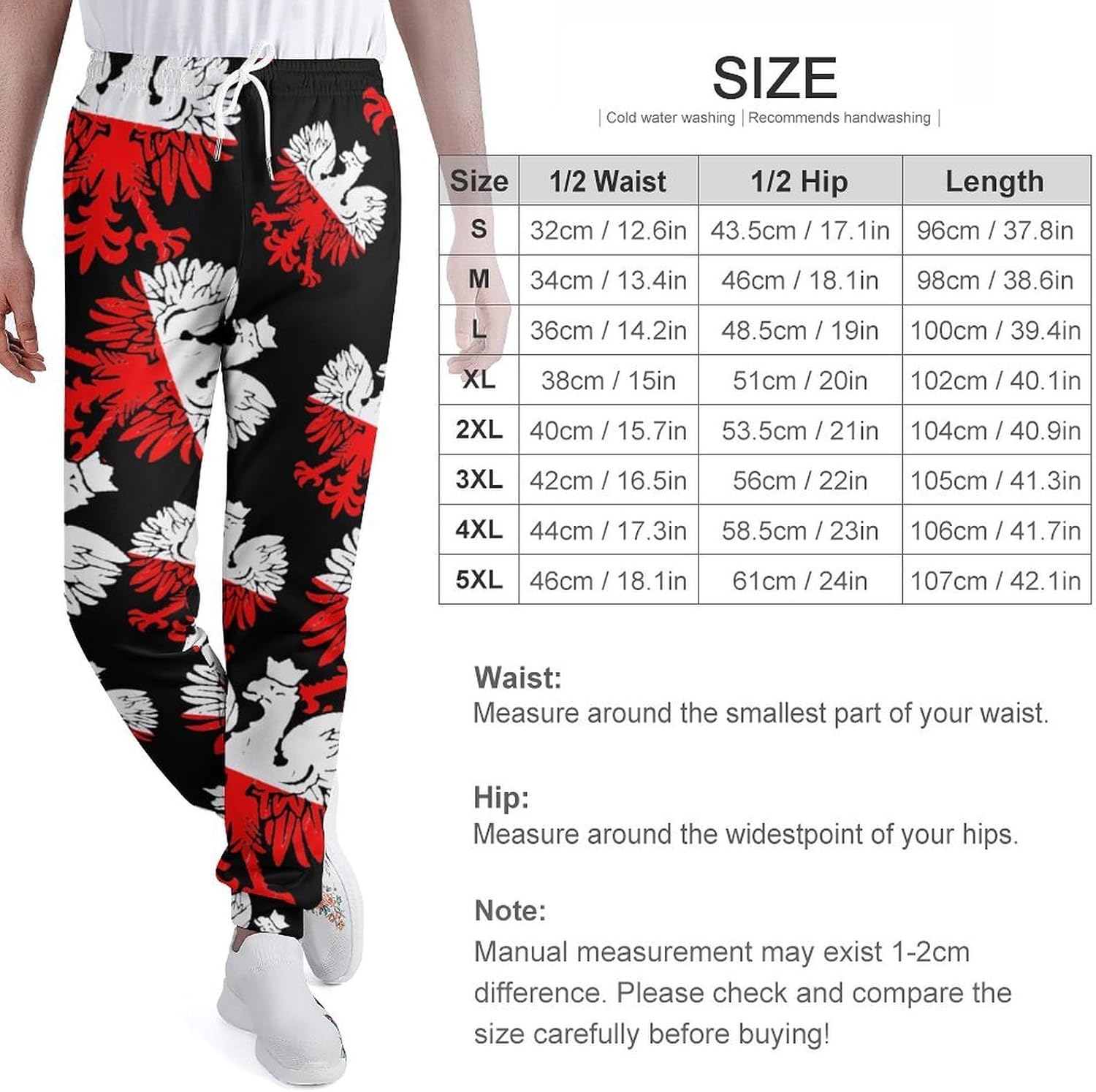 Poland Flag Polish Ea-gles Men's Sweatpants Novelty Jogging Pants Sports Running Bottoms Trousers Women