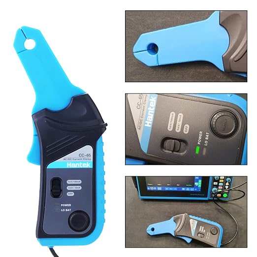 Pinza amperimétrica Hantek CC-65 AC/DC con conector BNC miniatura 8
